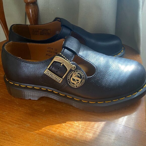 Dr. Martens T-Bar Shoe in Black - Picture 1 of 4